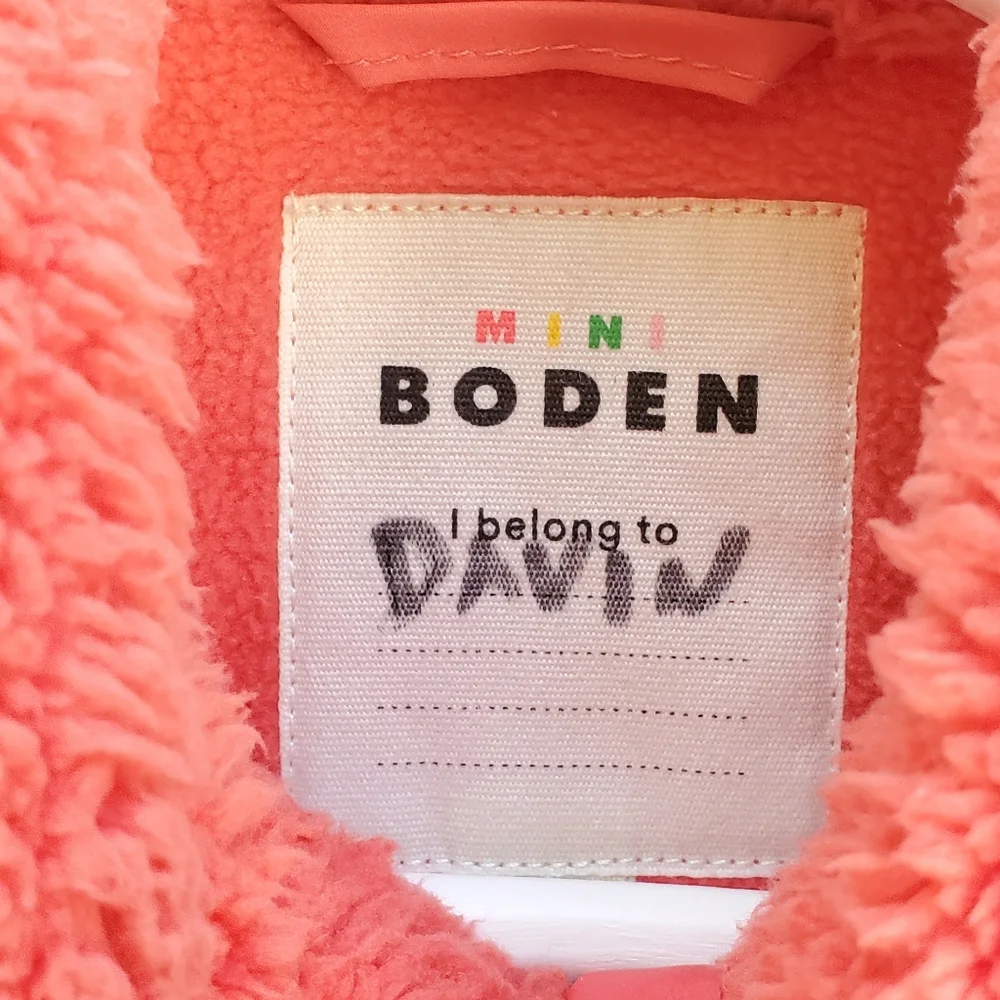 Mini Boden Boys Cosy Windproof Fleece Jacket